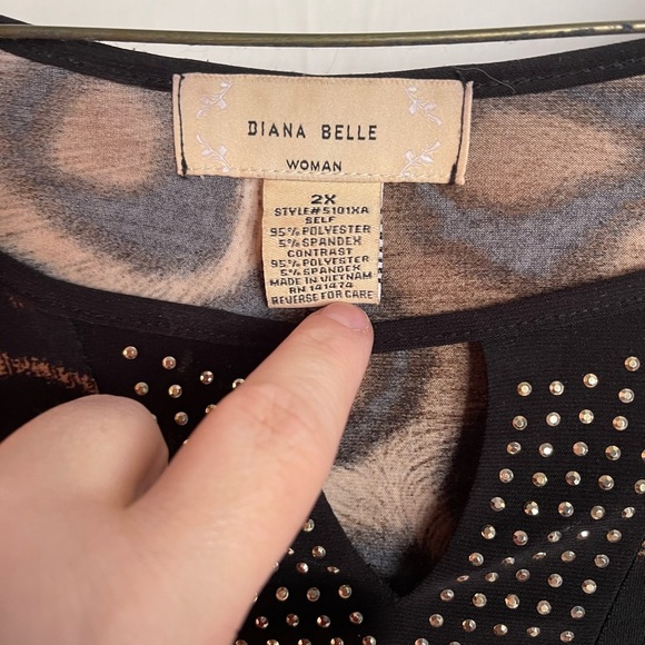 Diana bell Animal Print Women's Top - Picture 2 of 3